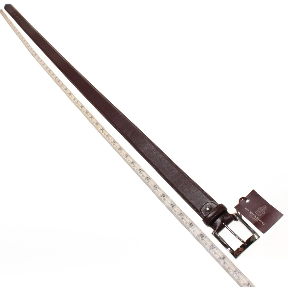 Di Bianco NWT Cut to Size Dress Belt In Solid Brown Leather One Size